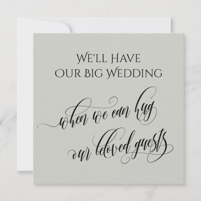 Convite Sábio Leve Quando Podemos Abraçar Você Adiou O Cas (Frente)