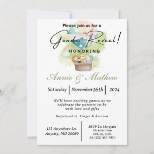 Convite Sábio revela animal Safari em uma bola de ar quent