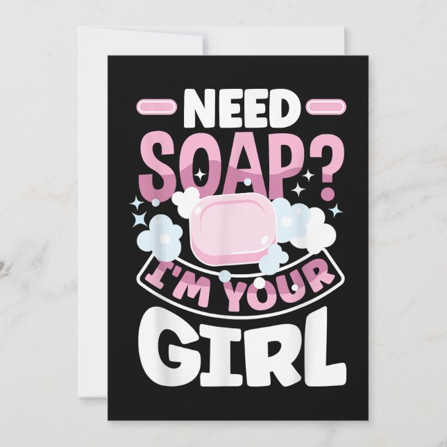 Convite Sabonete de Fazer de sabonete engraçado (Frente)