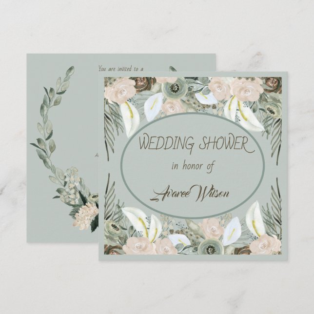 Convite Sabonete Verde e Creme de Baunilha Banho (Frente/Verso)