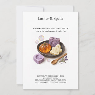 Convite Sabonetes de Halloween Lather and Spells