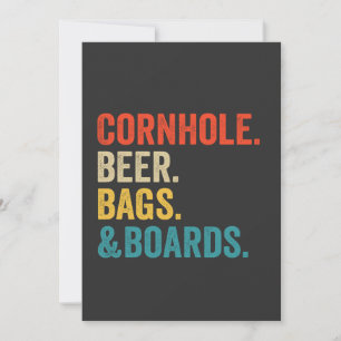 Convite Sacos de cerveja Cornhole & Tábuas Presente engraç