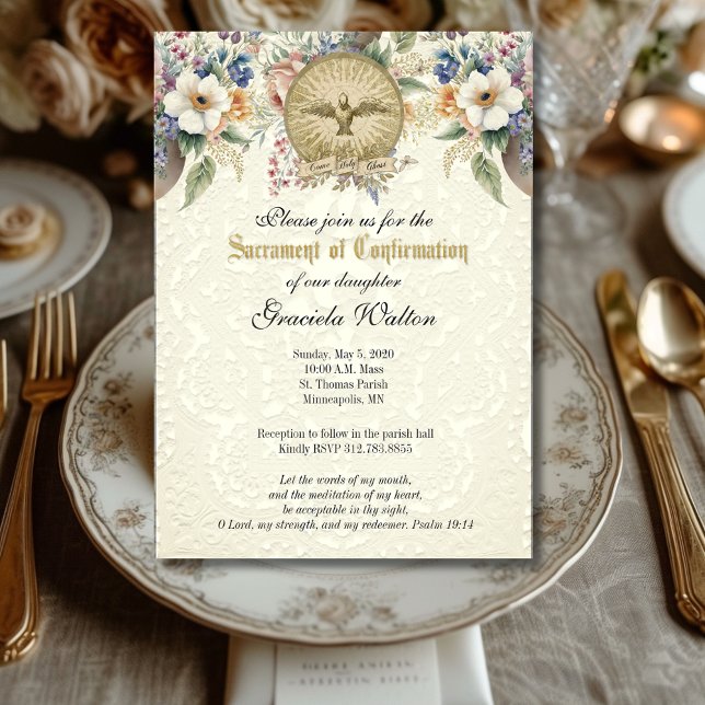Convite Sacramento da confirmação religiosa católica (Criador carregado)
