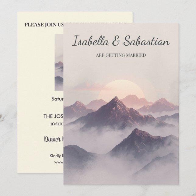 Convite Sacred Horizon Spiritual Boho Wedding (Frente/Verso)