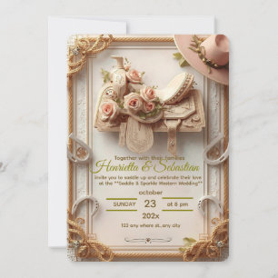 Convite Saddle & Sparkle - Rustic Western Weding Invitati