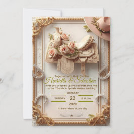 Convite Saddle & Sparkle - Rustic Western Weding Invitati