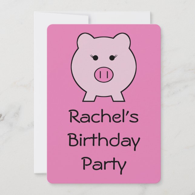 Convite Sadie o rosa - Garota linda Kawaii (Frente)