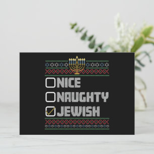 Convite Safado Bonito Papai Noel Judaico Natal Feio Hanukk