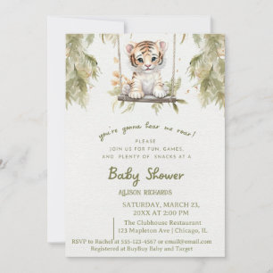 Convite Safari Agitado: Aventura Selvagem do Filhote de Le