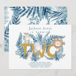 Convite Safari Animais Tropicais Segundo Aniversário