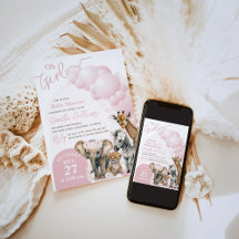 Safari Animal Boho Oh Girl Chá de fraldas