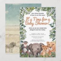 Safari Animal, Elefante, Chá de fraldas Verde Maca
