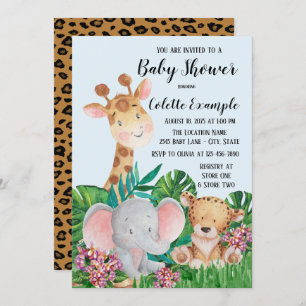 Convite Safari Baby Shower