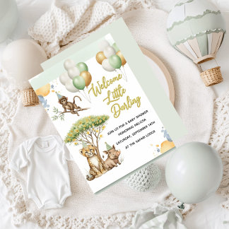 Convite Safari Baby Shower Invitation
