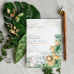 Convite Safari Bebês Chá de fraldas Verde<br><div class="desc">Um pouco selvagem está a caminho? Claro que você comemorará! Este design de Safari de Bebês ajuda-te a planejar um Chá de fraldas excelente!</div>