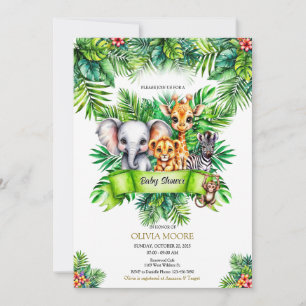 Convite Safari Chá de fraldas Wild One está a caminho
