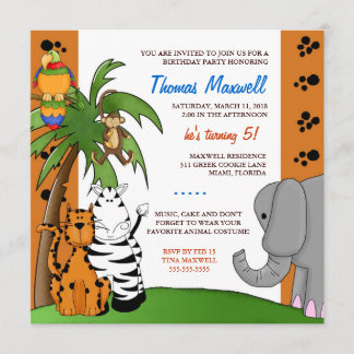 Convite Safari doce de LGC |