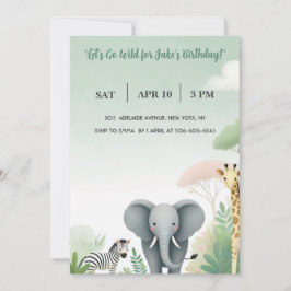 Convite Safari Dreams: Um Aniversário na Selvagem!