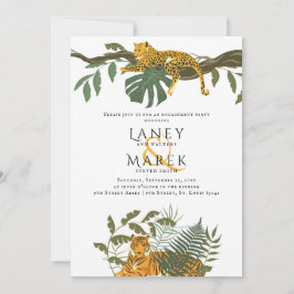 Convite Safari Jungle Animal Festa de noivado