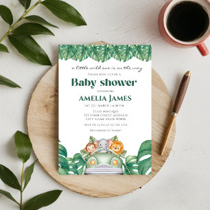 Convite Safari Jungle Animal selvagem um Chá de fraldas