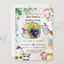Convite Safari & Jungle Birthday Invents for Kids