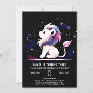 Convite Safari Little Lion Birthday