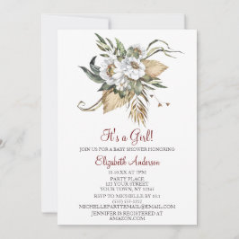 Convite Safari Sahara Savanna Floral Chá de fraldas