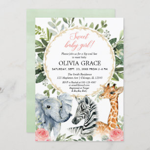 Convite Safari Sip and See, Conheça o tema da selva da men