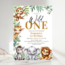 Safari Wild One | primeiro aniversario De Animais 