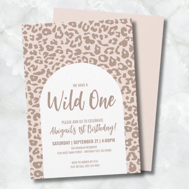 Convite Safari Wild Um Partido primeiro aniversario (Safari Wild One 1st Birthday Party Invitation)