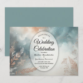 Convite Sage and Terracotta Stardust Skies Wedding