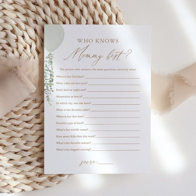 Convite Sage Balloon que conhece o melhor jogo de Chá de f (Criador carregado)