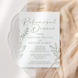 Convite Sage Boho Flowers Janto de Ensaio de Casamento