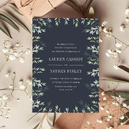 Convite Sage de inverno | Marinho e Casamento Botânico Ver