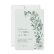 Sage Elegante Moderno Eucalipto Verde Casamento