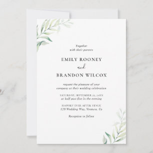 Convite Sage Eucalyptus Greenery Tudo Em Um Casamento