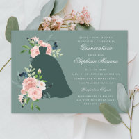 Sage Floral Personalizar Cor Vestida Quinceañera