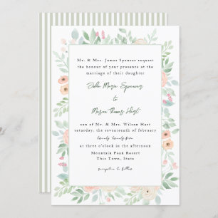 Convite Sage Floral Romance