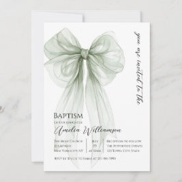 Convite Sage Green Arco Baptism