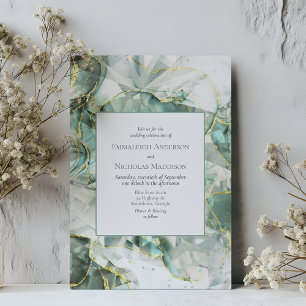 Convite Sage Green Aventurine Crystal Weding