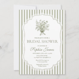 Convite Sage Green Bridal Shower Invitation Template Boho