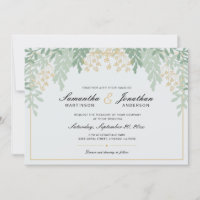 Sage Green e Dourado Casamento Verde