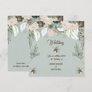 Convite Sage Green e Vanilla Cream Weds