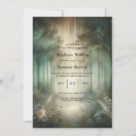 Convite Sage Green Enchanted Forest Radiance Wedding