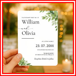 Convite Sage Green Eucalyptus Greenery Weding