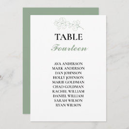 Convite Sage Green Eucalyptus Núm. Sentado