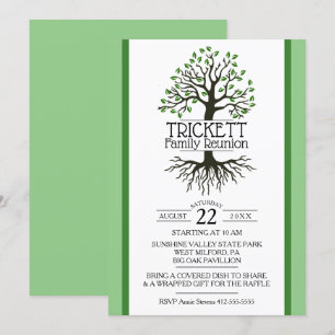 Convite Sage Green Family Tree Family