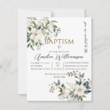 Sage Green Floral Baptism