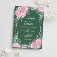 Sage Green Floral Watercolor Rustic Boho Wedding
