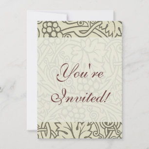 Convite Sage Green Grapevile William Morris Pattern